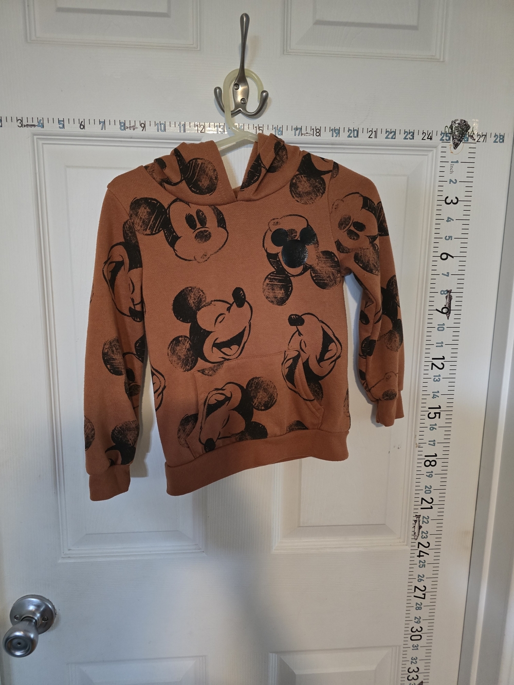 Disney Rust Mickey Mouse Hooded Sweatshirt